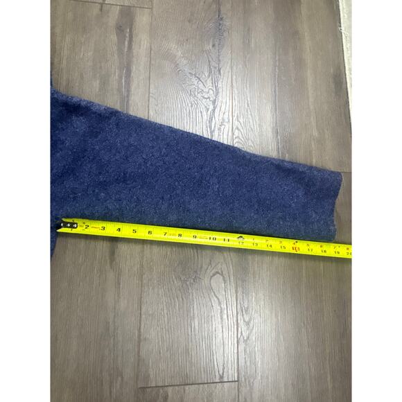 Eileen Fisher Women’s 100% Wool Zip Jacket Coat Blue Size L Large Minimalist - Picture 8 of 9